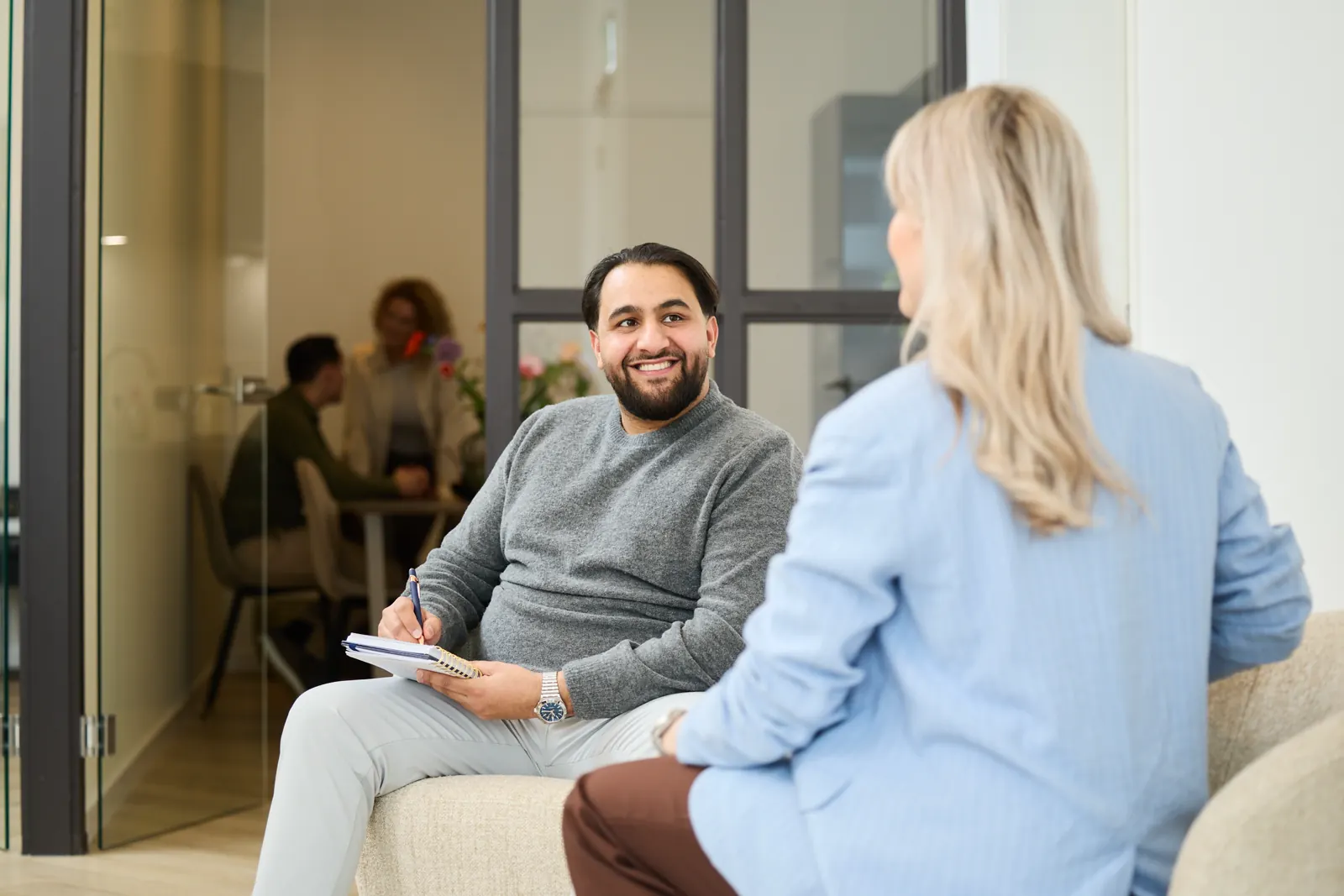 Persoonlijke intake door recruitmentbureau Quikr Talent voor een werkgever in Huizen